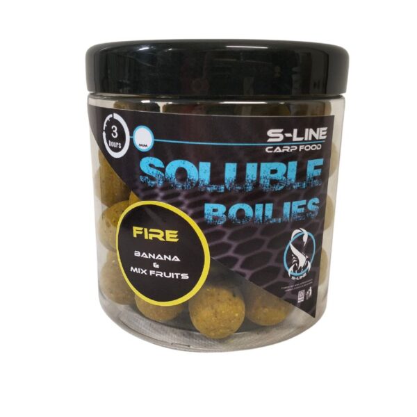 Hook Baits Soluble Boilies FIRE 300 ml - s-lINE cARP fOOD